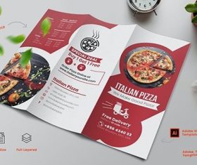Italian Pizza Menu Trifold vector