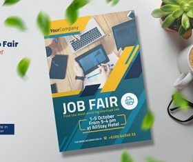 Job Fair Flyer vector