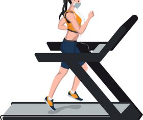 Jogging exercise vector