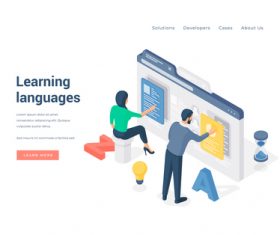 Learning languages illustration vector