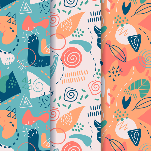 Leaves abstract seamless pattern vector