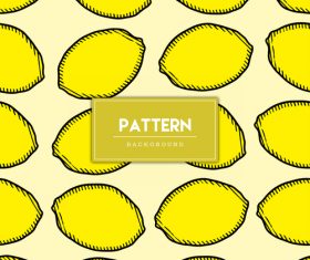 Lemon decorative seamless pattern background vector