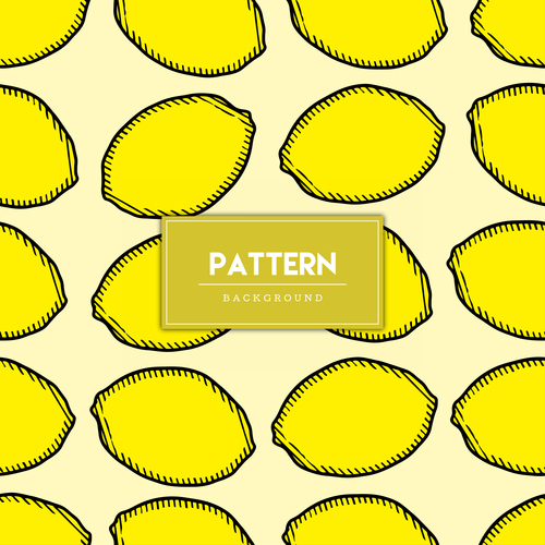 Lemon decorative seamless pattern background vector
