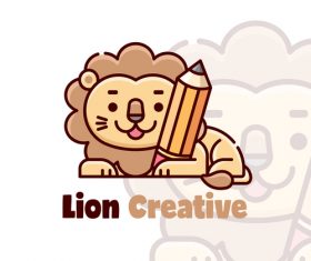 Lion mascot logo vector