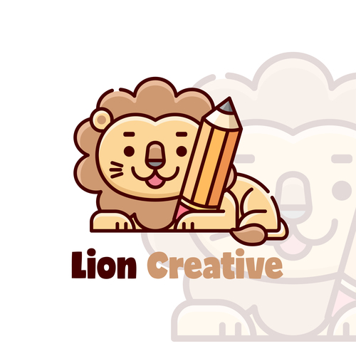 Lion mascot logo vector