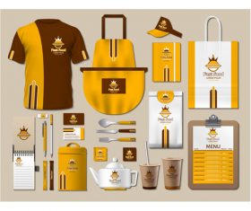 Logo coffee shop identity design vector