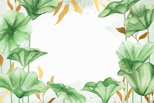 Lotus leaf background vector