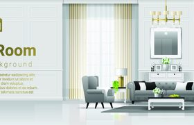 Luxury interior vector template