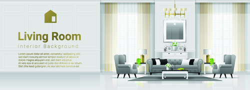 Luxury interior vector template