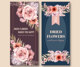 Makes you happy dried floral banner vector
