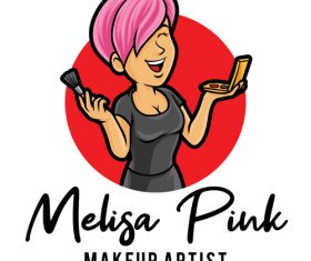 Makeup artist icon vector