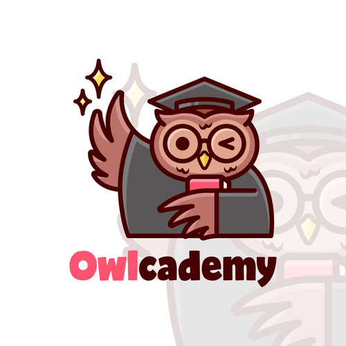 Mascot logo owl vector