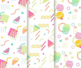 Memphis geometric pattern background vector