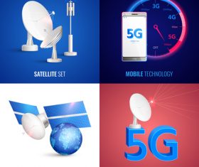 Mobile 5G technology vector