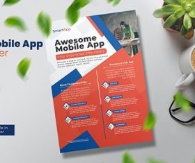 Mobile App Flyer vector