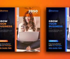 Modern template networks media design vector