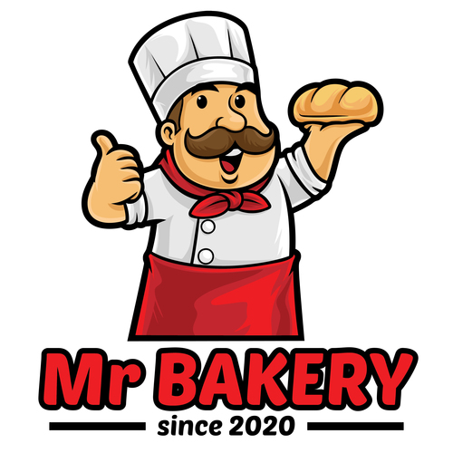Mr bakery icon vector