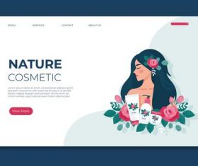 Nature cosmetic card vector