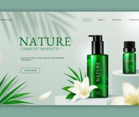 Nature skin care products vector
