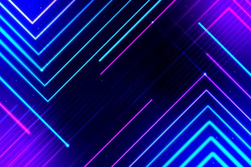 Neon lines background vector