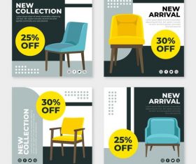 New collection furniture sales vector