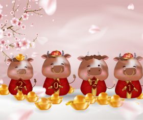 New year 2021 vector