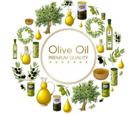 Olive oil premium quality vector
