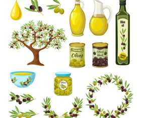 Olive product cover vector