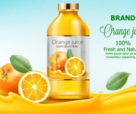 Orange juice vector