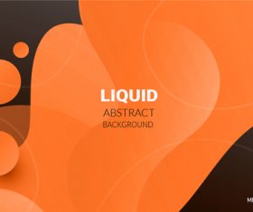 Orange liquid background abstract vector