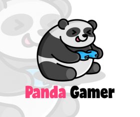 Panda gamer mascot logo vector