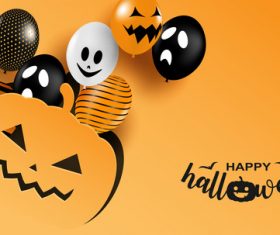 Paper cut background halloween vector