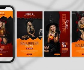 Party halloween festival instagram illustration vector