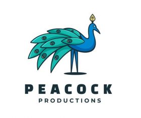Peacock mascot logo vector