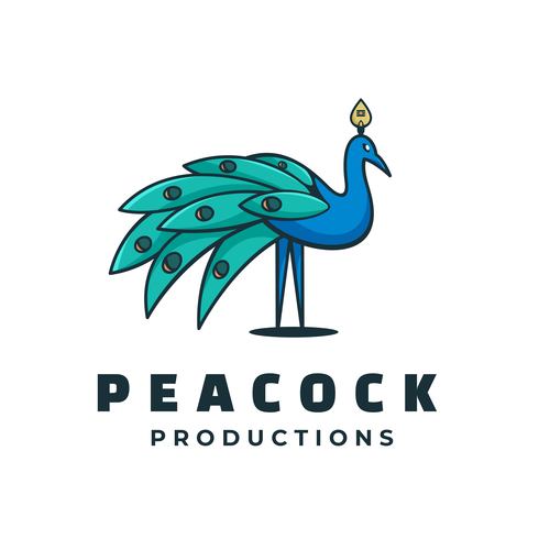 Peacock mascot logo vector