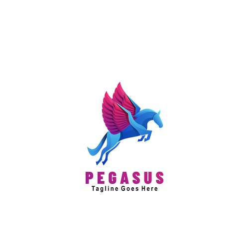 Pegasus icon vector