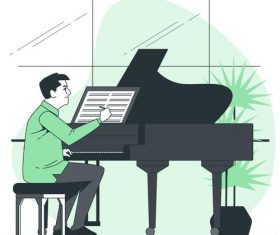 Pianist vector