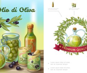 Pickled olives product vector