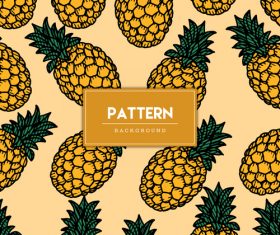 Pineapple decorative seamless pattern background vector