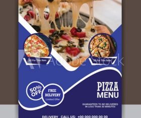 Pizza flyer template vector