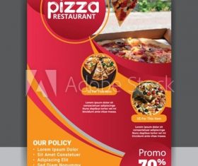 Pizza restaurant menu flyer vector