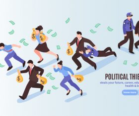 Political thieves abstract concept vector