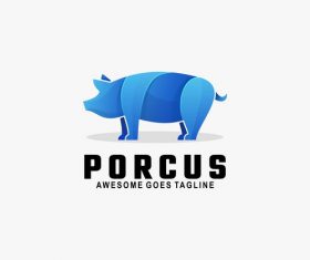Porcus icon vector