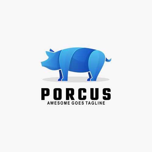 Porcus icon vector