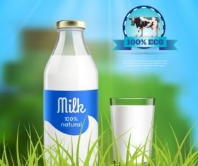 Pure milk poster vector