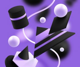 Purple background 3D graphic vector