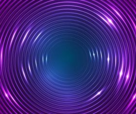 Purple neon circle vector