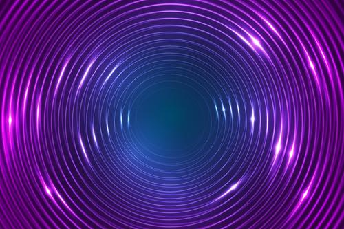 Purple neon circle vector