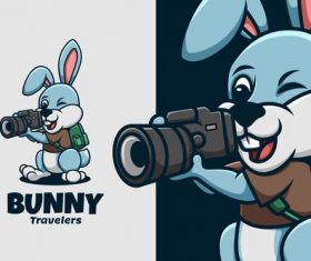Rabbit photographer vector