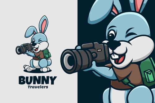 Rabbit photographer vector